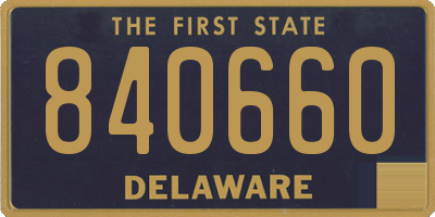 DE license plate 840660