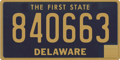 DE license plate 840663