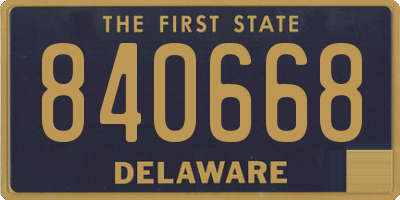DE license plate 840668