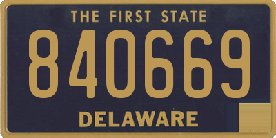 DE license plate 840669