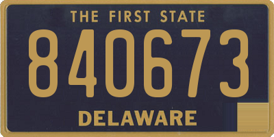 DE license plate 840673