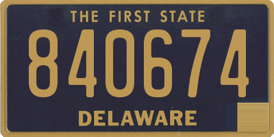 DE license plate 840674