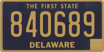 DE license plate 840689