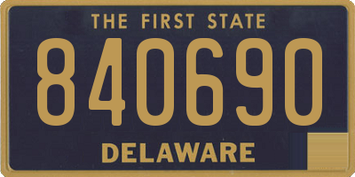 DE license plate 840690