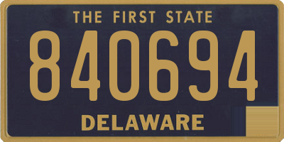 DE license plate 840694