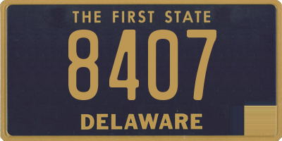 DE license plate 8407