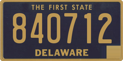 DE license plate 840712