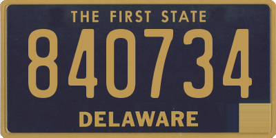 DE license plate 840734