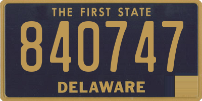 DE license plate 840747