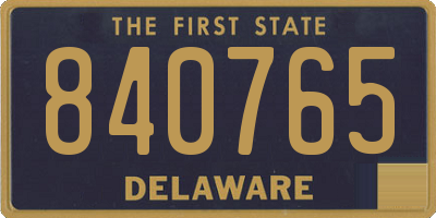 DE license plate 840765