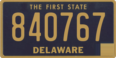 DE license plate 840767
