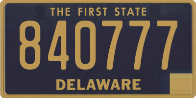 DE license plate 840777