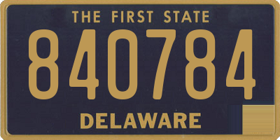 DE license plate 840784