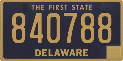 DE license plate 840788