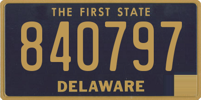DE license plate 840797