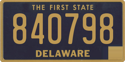 DE license plate 840798