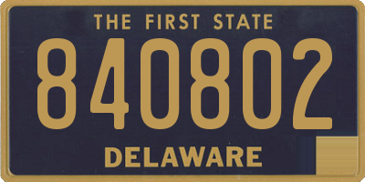 DE license plate 840802