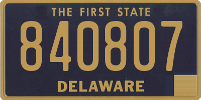 DE license plate 840807