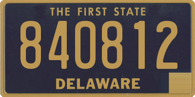 DE license plate 840812