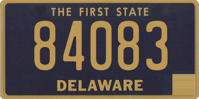 DE license plate 84083