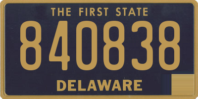 DE license plate 840838