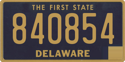 DE license plate 840854