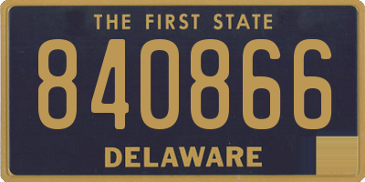 DE license plate 840866