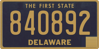 DE license plate 840892