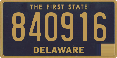 DE license plate 840916