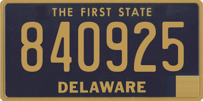 DE license plate 840925