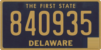 DE license plate 840935