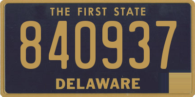 DE license plate 840937