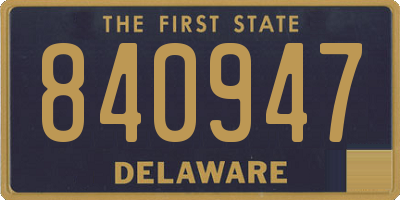 DE license plate 840947