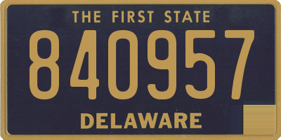 DE license plate 840957
