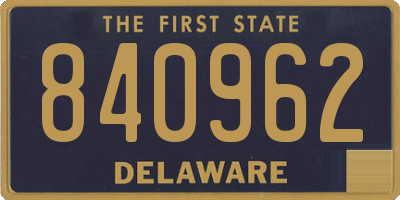 DE license plate 840962
