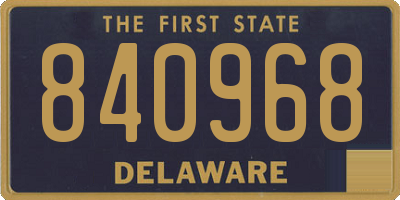 DE license plate 840968