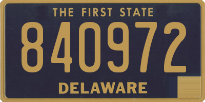 DE license plate 840972