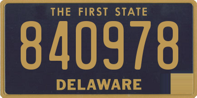 DE license plate 840978