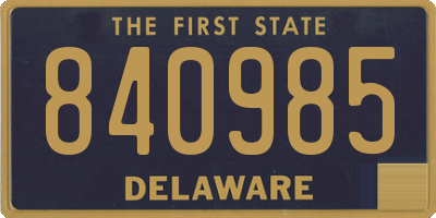 DE license plate 840985