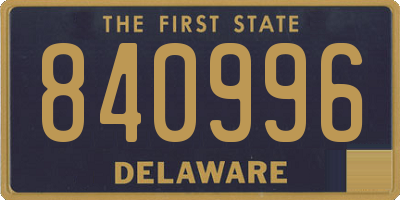 DE license plate 840996