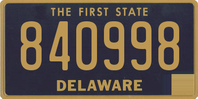 DE license plate 840998