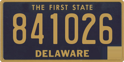 DE license plate 841026
