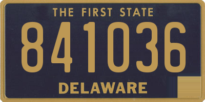 DE license plate 841036