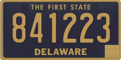 DE license plate 841223