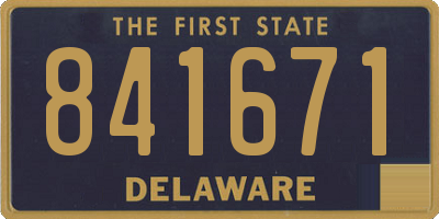 DE license plate 841671