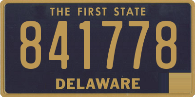 DE license plate 841778