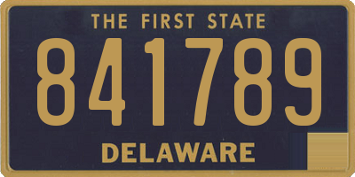 DE license plate 841789