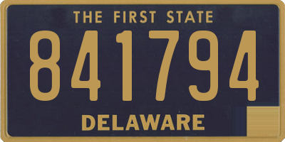DE license plate 841794