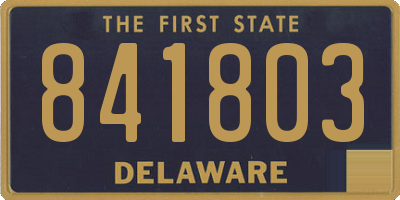 DE license plate 841803