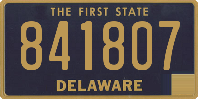 DE license plate 841807